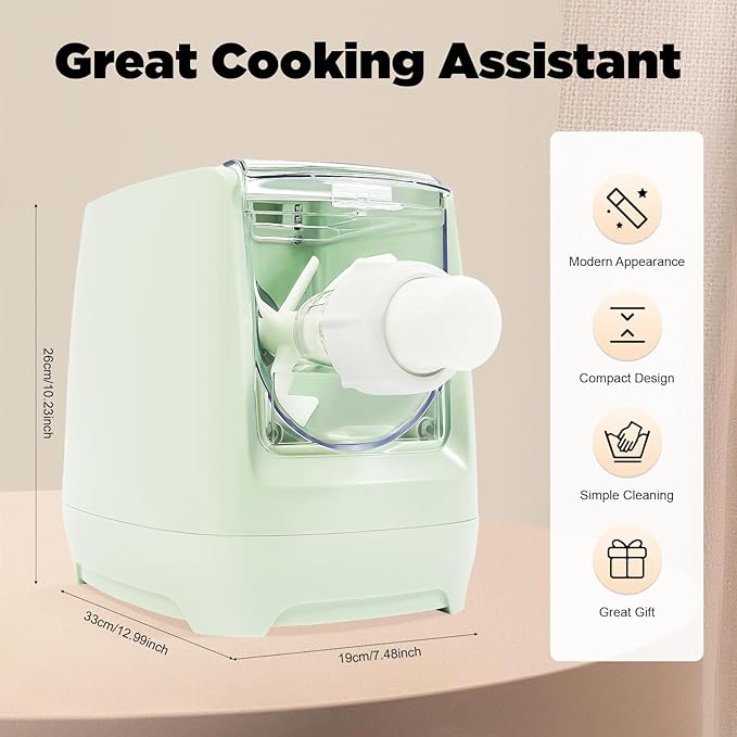 Automatic Pasta Maker Machine,260W Electric Pasta Making Machine with 13 Molds&Cleaning Scraper,Noodle Maker for Homemade Spaghetti, Fettucine&Penne