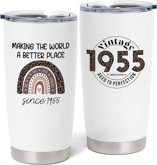 70th Birthday Gifts for Women, 1955 Birthday Gifts, 70 Years Old Birthday Gifts, Best 70th Ever Birthday Gifts, Birthday Gifts for Her Turning 70, Funny 70th Birthday Gifts Ideas 20 oz Tumbler