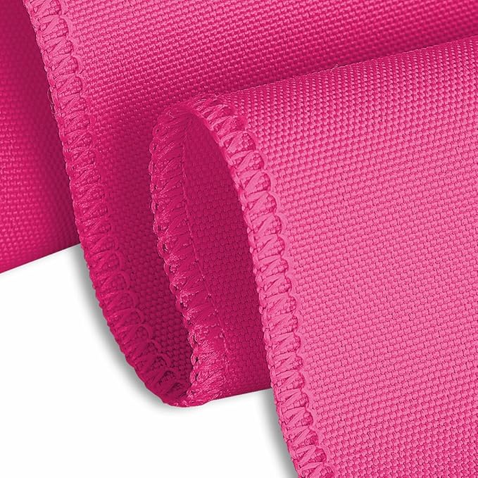 LinenTablecloth 90 x 156-Inch Rectangular Polyester Tablecloth with Rounded Corners, Fuchsia