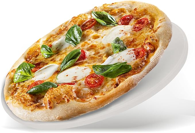 9'' Pizza Stone for Oven and Grill Round Baking Stone Heavy Duty Cordierite Pizza Cooking Pan for Indoor Electric Ovens Baking Crisp Crust Pizza Bread with RV Oven Home(23cm*1cm)