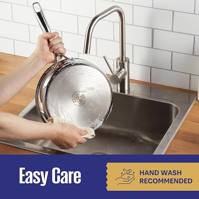 LEGEND COOKWARE Stainless Steel Cookware Set (3-Piece Wok Set)