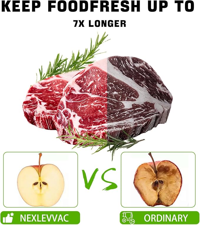 200 Quart Vacuum Sealer Bags - 8x12 Inch, Heavy Duty Commercial Grade for Food Saver, Seal a Meal, Sous Vide, Meal Prep, Freezer Storage