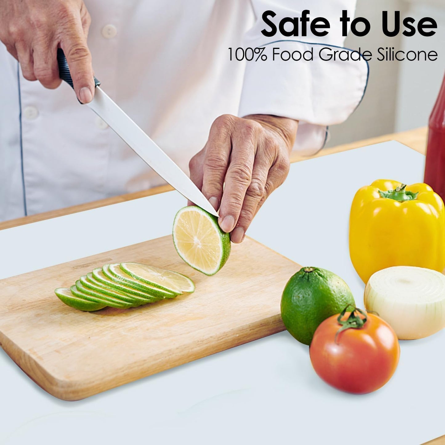 Extra Large Flexible Silicone Table Mats for Kids - Non-Slip, Waterproof, Heat Insulation Countertop Protector - Pastry Mat, 27.6''x19.7'' Gray, 1Pcs