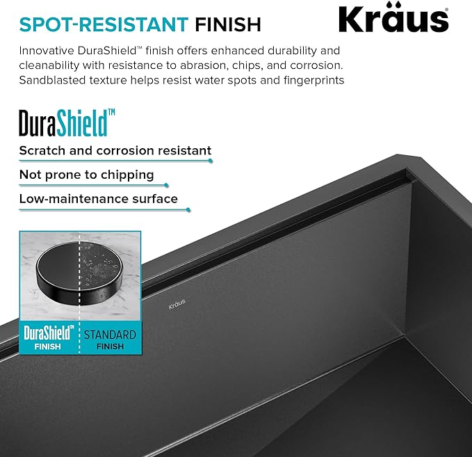 KRAUS Kore Workstation 27-inch Farmhouse Apron Front 16 Gauge Black Stainless Steel Single Bowl Kitchen Sink in PVD Gunmetal Finish with Accessories, KWF210-27-PGM