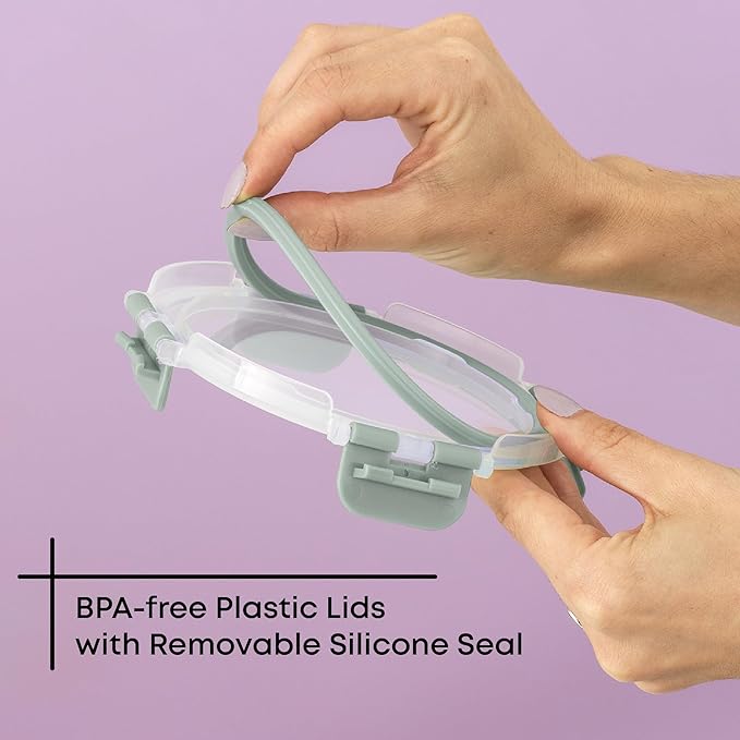 JoyJolt 24pc Borosilicate Glass Storage Containers with Lids | 12 Airtight/Freezer Safe Food Storage Containers for Pantry and Kitchen | Meal Prep Container for Lunch | Glass meal Set