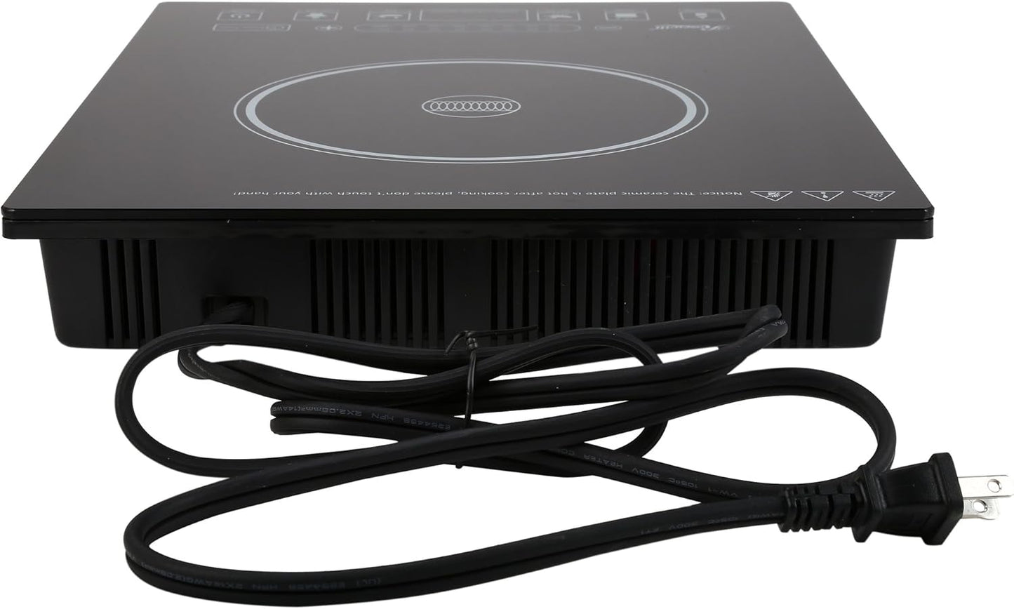 Rosewill Induction Cooker 1800 Watt, 5 Pre-Programmed Induction Cooktop, Electric Burner with Stainless Steel Pot 10" 3.5 QT 18-8, RHAI-15001