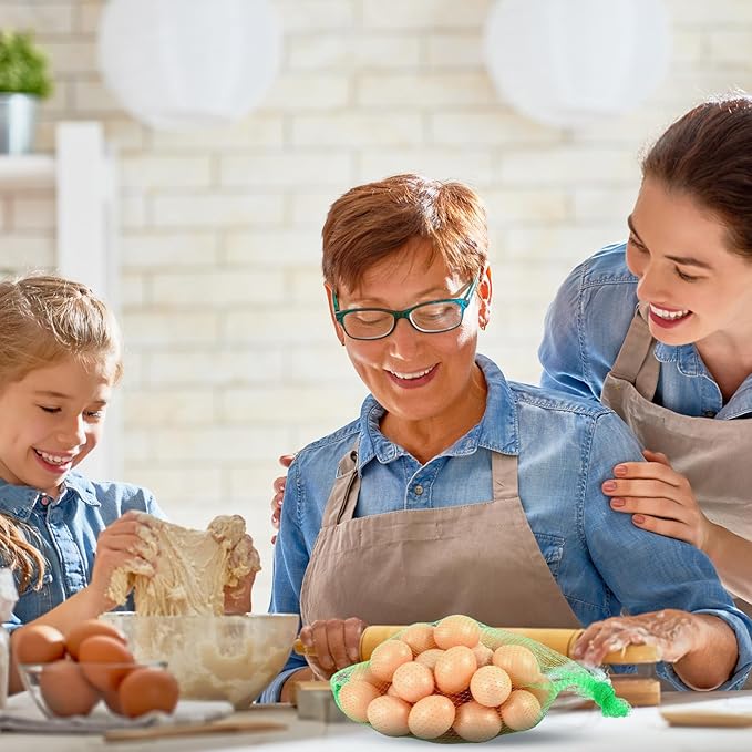 Windyun 1000 Pcs 20 Inch Mesh Produce Bags Reusable Nylon Netting Bulk, Fits Storage Egg Vegetable Seafood Fruits Grocery Bags (Green)