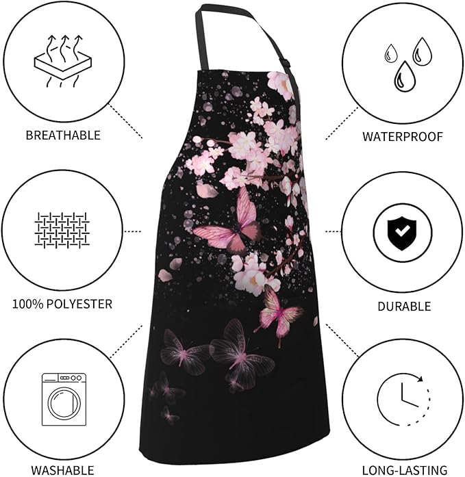 Funny Animal Apron with 2 Pockets Waterproof for Men Women Kitchen Garden Decor
