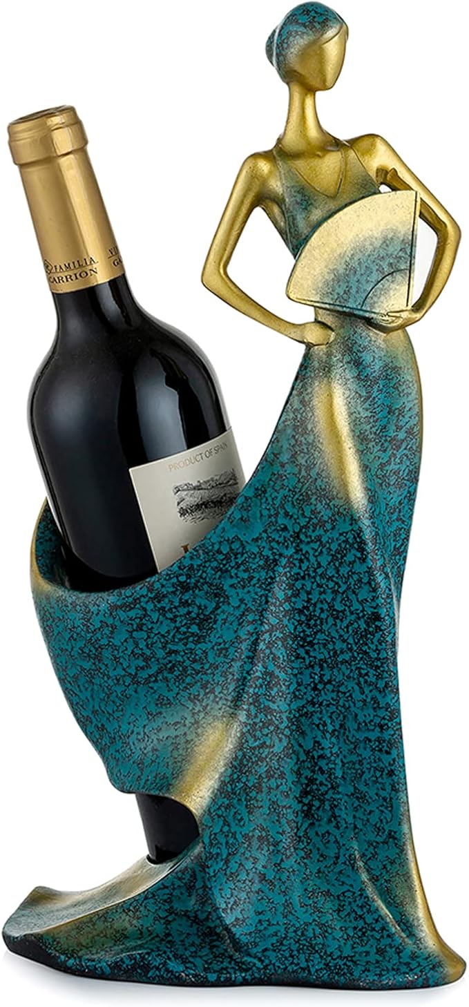 NUPTIO Wine Bottle Racks Countertop: Wine Rack Freestanding for Single Bottle, Tabletop Wine Holder Dining Table Sculpture Decor for Living Room Storage Rack Cabinet Decor Gifts for Christmas