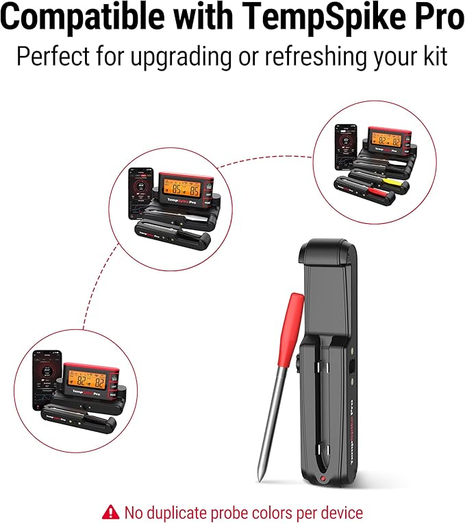 TempSpike Pro Wireless Meat Thermometer Meat Probe with Accurate Temperature Sensor