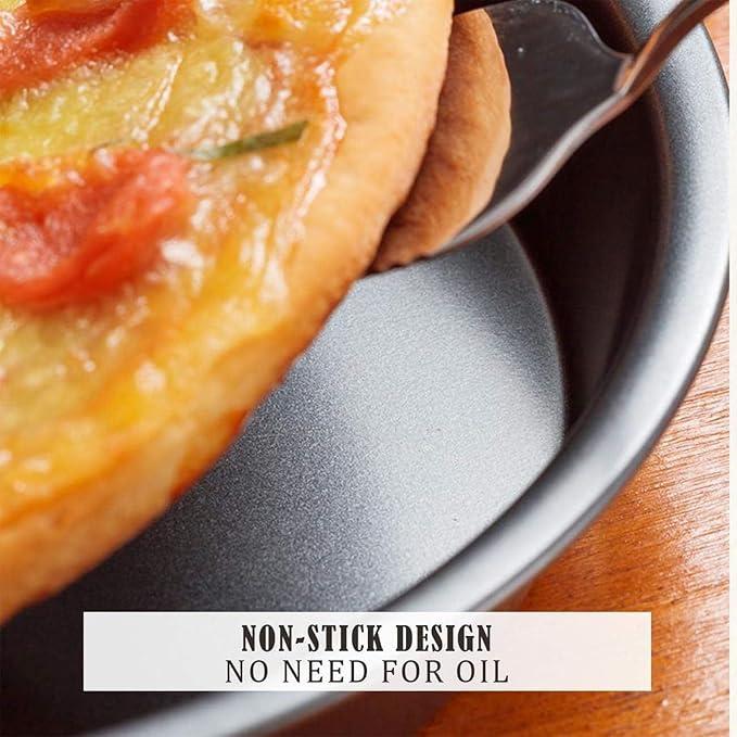 3 Pack Pizza Pan Set, Nonstick Pizza Pans for Oven Carbon Steel Pizza Pan with Holes, Pizza Baking Pan for Oven Baking Supplies, for Home Baking Kitchen Oven（9 Inch &11 Inch &12 Inch）