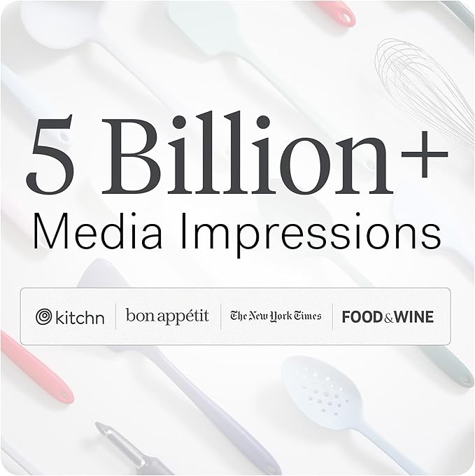 GIR: Get It Right 5-Piece Silicone Essentials Kitchen Utensils Set - Ladle, Spatula, Flip, Spoon & Spoonula - Non-Toxic Cooking Utensils for Nonstick Cookware, Cooking and Baking - Party Confetti