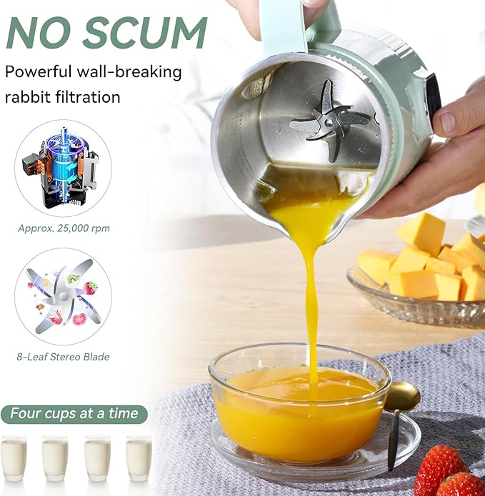 Soya Milk Maker With Delay Start/Heat/Self-Cleaning/Heat Oven Function Milk Maker For Homemade Milk, Oatmeal And Soya Milk