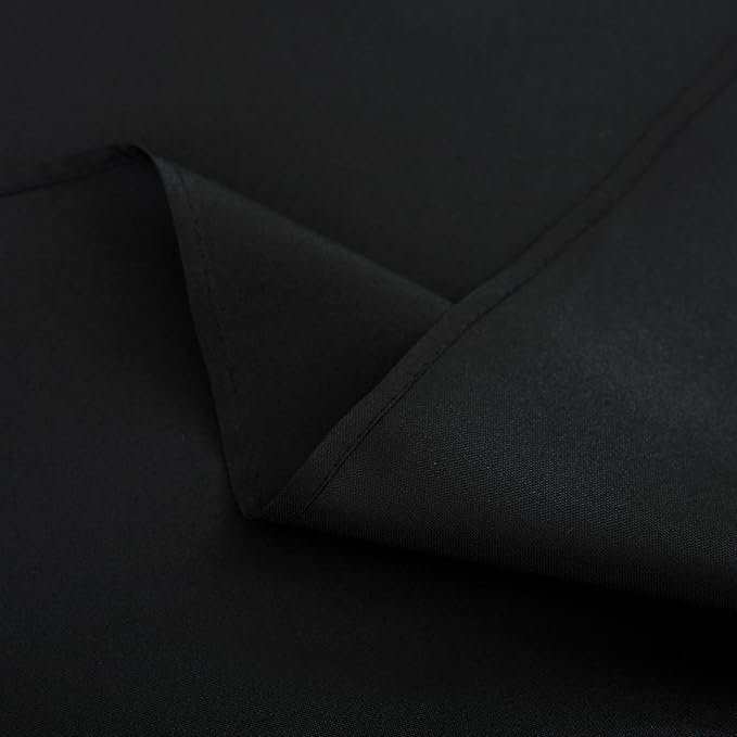 sancua 2 Pack Small Square Tablecloth 24 x 24 Inch Black, Stain and Wrinkle Resistant Washable Polyester Table Cloth Decorative Solid Fabric Table Cover for Nightstand End Bedside Tables