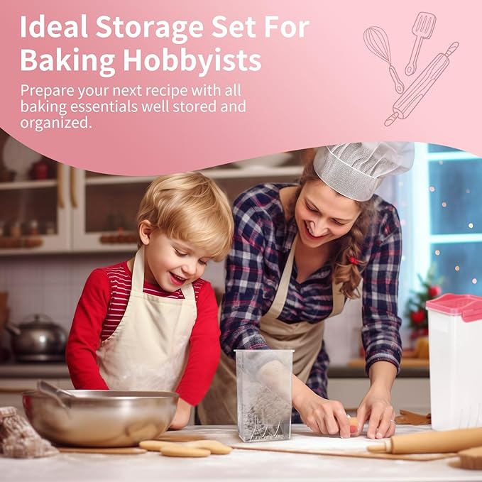 HOMER Moroccan Style Kitchen Canisters, 9-Piece BPA-Free Food Storage Set | Air-Tight Containers for Cereal, Pasta, Coffee & Spices