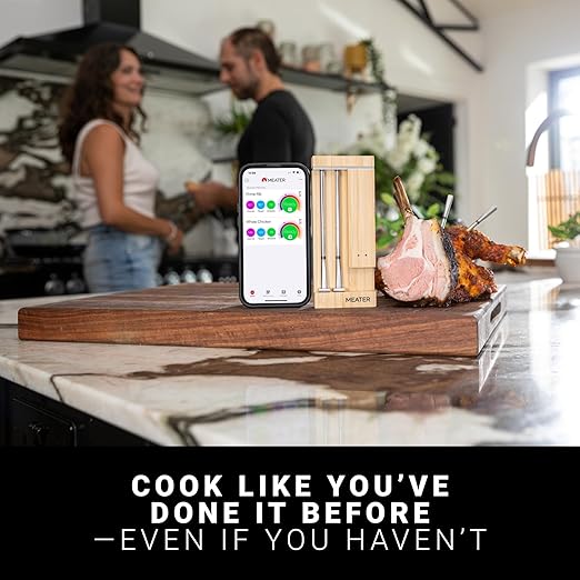 MEATER Pro Duo: Wireless Smart Meat Thermometer | 1000°F High Heat Resistance | Long Range | Dual Probes | Six Sensors | BBQ, Oven, Grill, Smoker, Air Fryer, Deep Fryer | iOS & Android App
