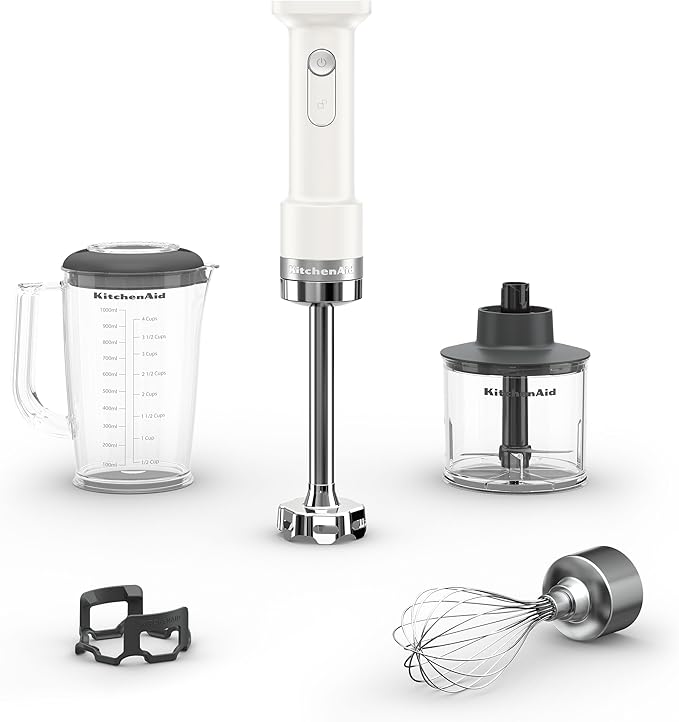 KitchenAid Go Cordless Hand Blender with Accessories - battery sold separately, KHBRV05, Porcelain White