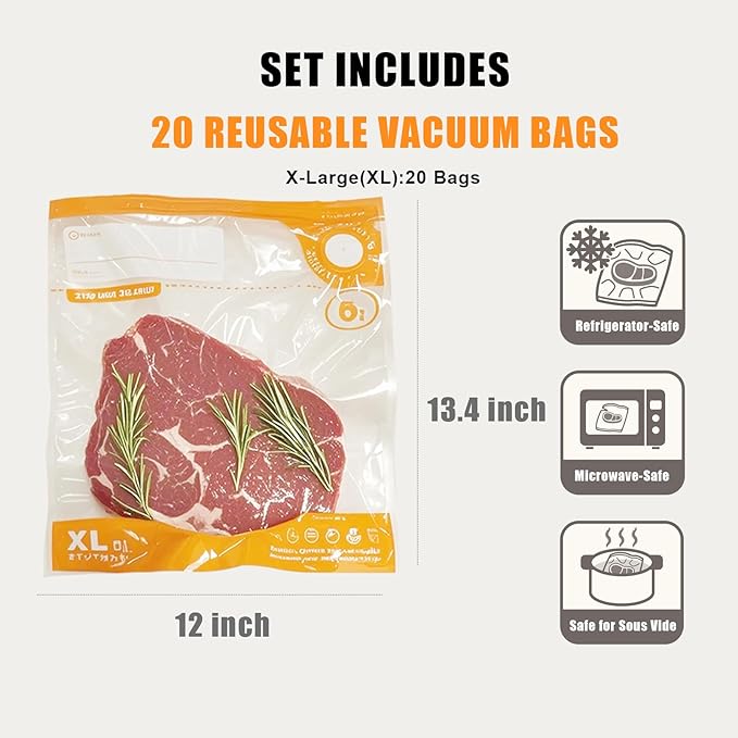 20 X-Large Bags(12x13.4）