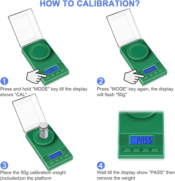Fuzion Milligram Scale 50g/ 0.001g, Portable mg Scale with LCD Backlit, Tare, Digital Jewelry Scale, Microgram Scale for Powder, Gold, Gem, Reloading, Batteries Included