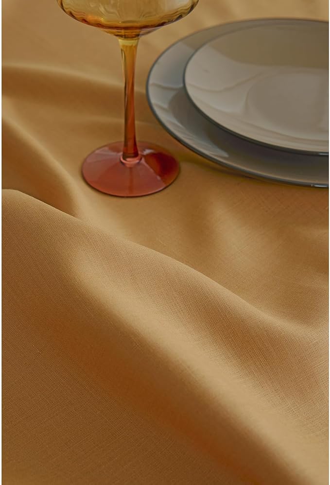 Solino Home Linen Napkins Set of 4-100% Pure Linen Caramel Dinner Napkins Cloth 20 x 20 Inch for Fall, Autumn, Thanksgiving - Fete, Handcrafted and Machine Washable