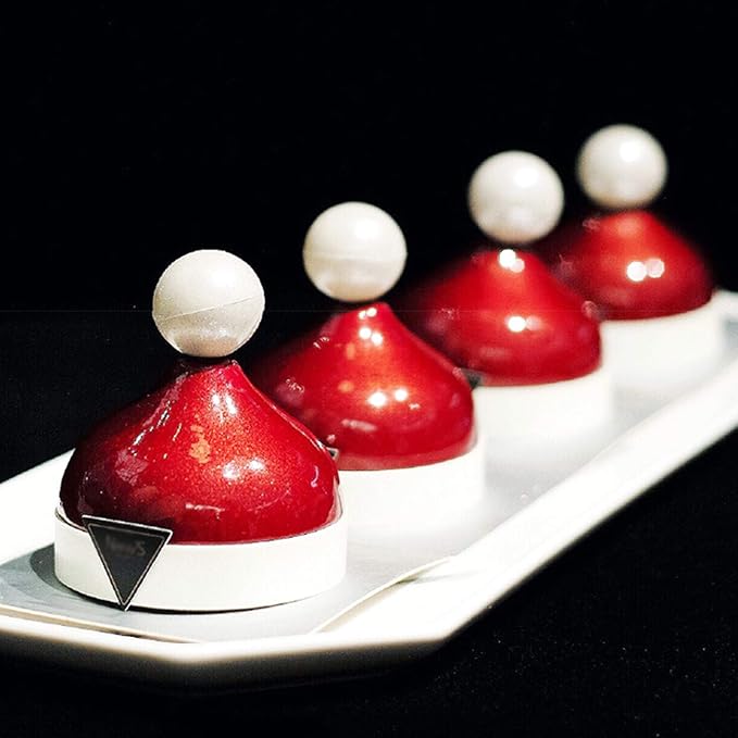 OCPO KITCHEN Silicone Molds for Baking Mousse Cake, French Dessert Mold for Pastry Chocolate, Cupcake, Ice Cream Mould, Cake Decoration Mold, 3D Water Drop Shape (6-Cavity)