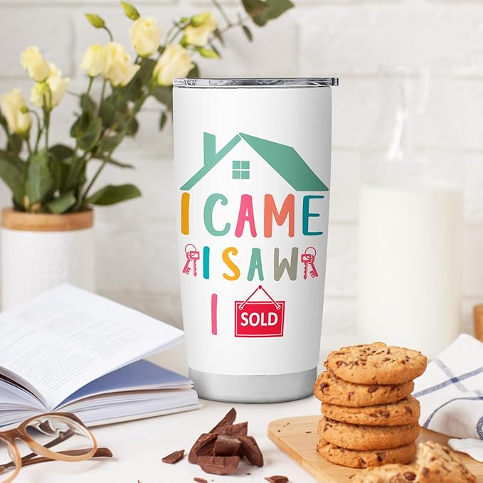 Realtor Gifts Closing Gifts for Realtors Real Estate Agent Gift Best Realtor Ever Gift Stainless Steel Tumbler With Lid 20OZ