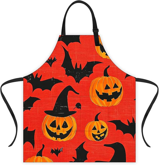 Halloween Apron Home Kitchen Cooking Baking Gardening for Women Men with Pockets waterproof 32x28 inch