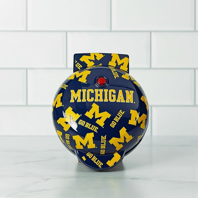 Uncanny Brands Michigan Wolverines Mini Waffle Maker - Small Kitchen Appliance