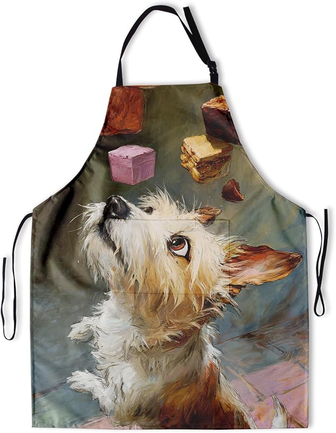 Funny Animal Apron with 2 Pockets Waterproof for Men Women Kitchen Garden Decor