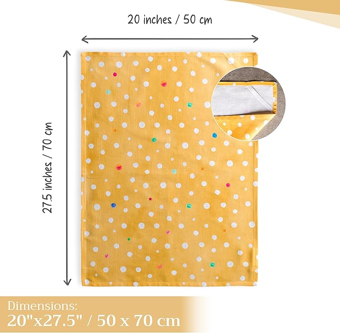 Maison d' Hermine Kitchen Towels Set of 3 100% Cotton 27.50" x 20" Reusable Cloth Tea Dish Towels Absorbent with Hanging Loop for Kitchen, Cocktail Parties Spring/Summer (Happy Florals - Sweety)