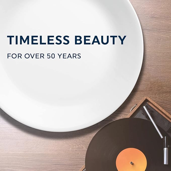 Corelle Vitrelle 18-Piece Service for 6 Dinnerware Set Triple Layer Glass and Chip Resistant, Lightweight Round Plates and Bowls Set, Country Cottage