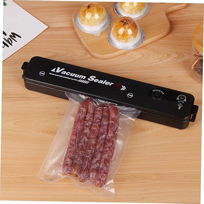 BESPORTBLE Automatic Vacuum Sealer Machine for Kitchen with Sealing Bags Dry Wet Food Preservation Compact Portable Household Sealing Tool US Plug Acv