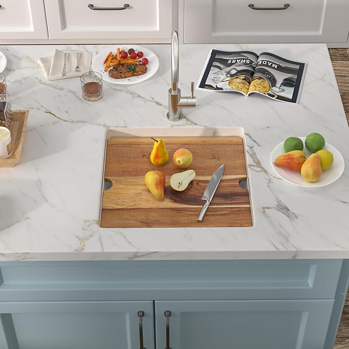 18 Undermount Bar Sink Workstation - Fulorni 18"x18" Undermount Wet Bar Sink White Granite Composite Quartz Classic Single Bowl Under Counter Small Kitchen Bar Prep RV Sink Basin