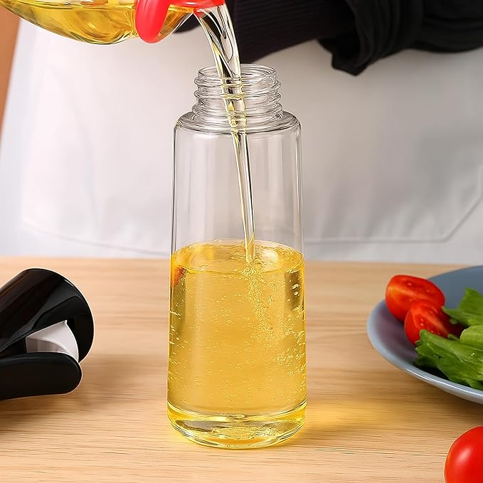 Oil Sprayer for Cooking - Olive Oil Sprayer - 200ml Glass Oil Spray Bottle in Air Fryer Accessories - Oil Dispenser for Kitchen,Air Fryer, Salad, Baking, BBQ