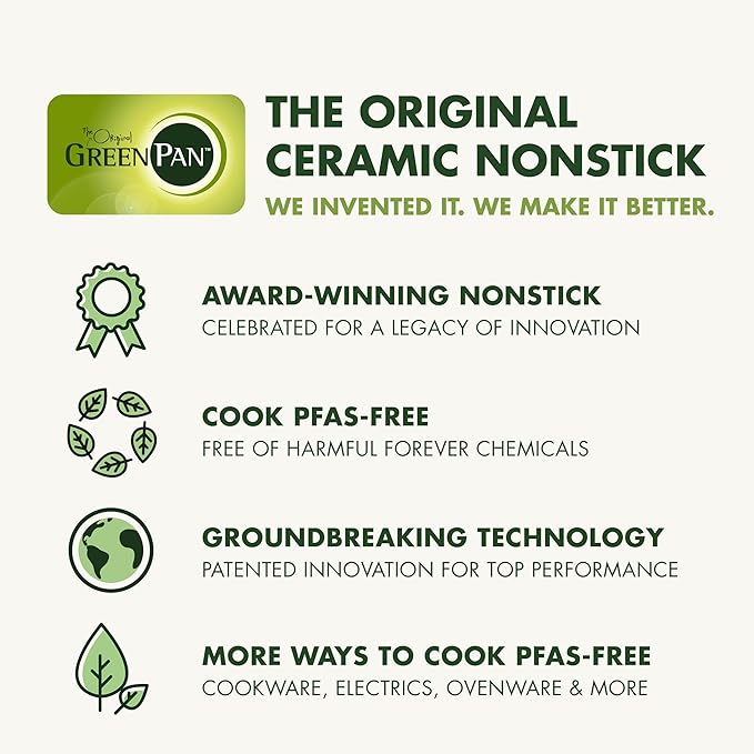 GreenPan Premiere Ovenware Healthy Ceramic Nonstick 1 lb. Loaf Baking Pan, PFOA & PFAS-Free, Warp-Free Bakeware, Durable Quick Heating Baking Tray, Oven and Broiler Safe to 600F, Dishwasher Safe, Gray