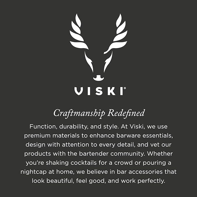 Viski Professional Lewis Ice Bag and Mallet, Manual Ice Crusher, Ice Crushers for Home Use, Bartender Kit & Bar Tools Kitchen Accessory, 12"