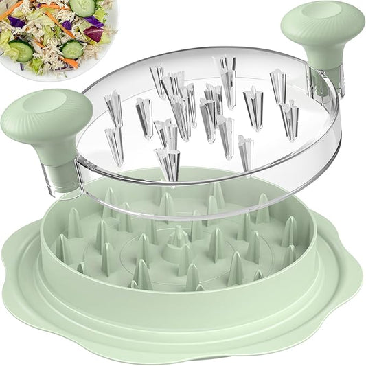 10'' Pro Chicken Shredder Tool Twist Large for Kitchen, BPA-Free Food-Safe Meat Grinder, Visible Chicken Breast Meat Shredder with Strong Anti-Slip Bottom & Ergonomic Handle, Green