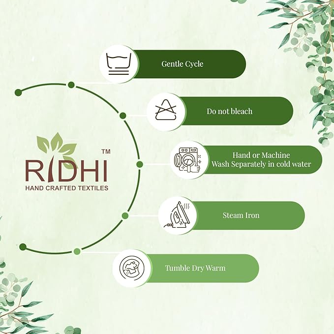 Ridhi Goldenrod Yellow Hand Block Print Cotton Rectangle Tablecloth 102 x 48 inches Reusable Table Cover Decorative Everyday Use for Dining Room, Farmhouse, Home, Party, Festive & Wedding, Fall