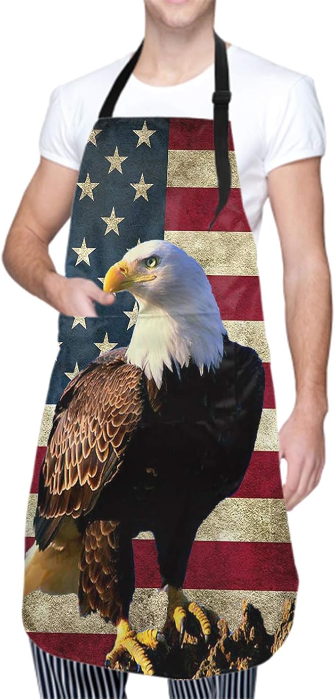 Funny Animal Apron with 2 Pockets Waterproof for Men Women Kitchen Garden Decor