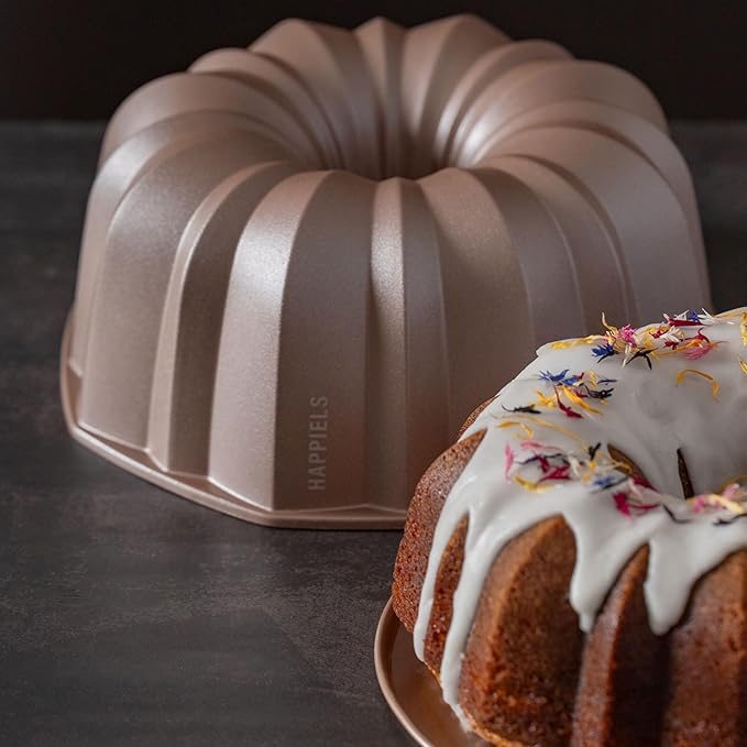 INARA 10 Cup Fluted Tube Cake Pan Nonstick, PFOA Free Fluted Cake Pan for Baking, Pound Cake Mold for Oven, Cake Molds And Cake Pans, Tube Mold, Pound Tin