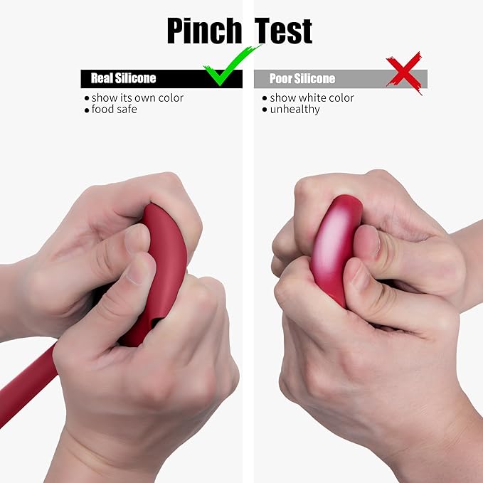 3-Piece Silicone Spatula Scrapers: Doosu 600°F Heat Resistant Food Grade Kitchen BPA Free Rubber Baking Cooking Tool Nonstick Utensil Set for Mixing, Scraping, Folding, Stirring, Serving (Multi-5)