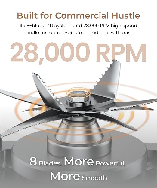 SYBO HS-210 Commercial Professional Blender with Quiet Shield, Heavy-Duty 1400W High-Speed, 48oz BPA Free Container, Easy to Clean, Dishwasher safe, for Juice, Ice Shakes, Smoothies, Frozen Drinks