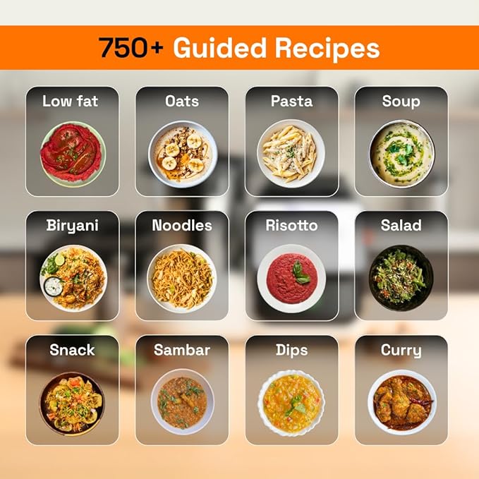 upliance Smart Cooking Companion | Cooks 750+ Recipes: Pav Bhaji, Pasta, Soup, Kadhai Paneer & More | 10 Preparation Modes | AI-Powered | Built-In Weighing Scale | Phone App | WiFi
