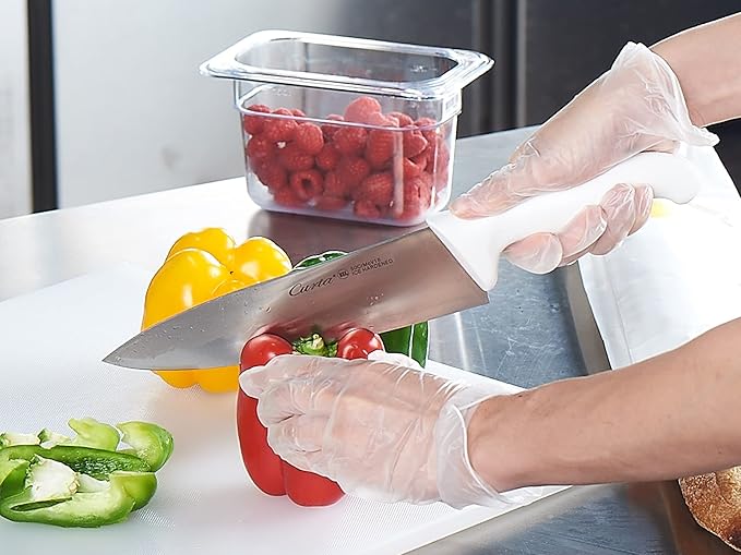 CURTA Cutting Boards for Kitchen, 20" x 14" x 0.5" White Color Coded Plastic Commercial Chopping Board with Anti Slip Surface Dishwasher Safe