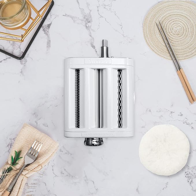 Antree Pasta Maker Attachment 3 in 1 Set for KitchenAid Stand Mixers Included Pasta Sheet Roller, Spaghetti Cutter, Fettuccine Cutter Maker Accessories and Cleaning Brush