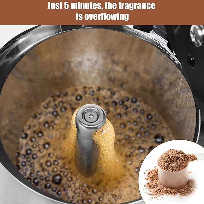 AOZBZ Coffee Pot Electric Espresso Coffe Maker, 300ml 6 Cups Stainless Steel Moka Pot with Overheat Protection and Detachable Base, Portable Italian Moka Maker, 450W