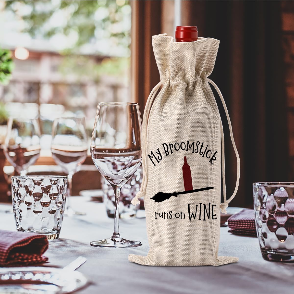 Halloween Table Decor Halloween Wine Bag Halloween Birthday Gifts Halloween Party Decorations Halloween Birthday Party Decorations for Women Men Her Friends Holiday Gift Bag