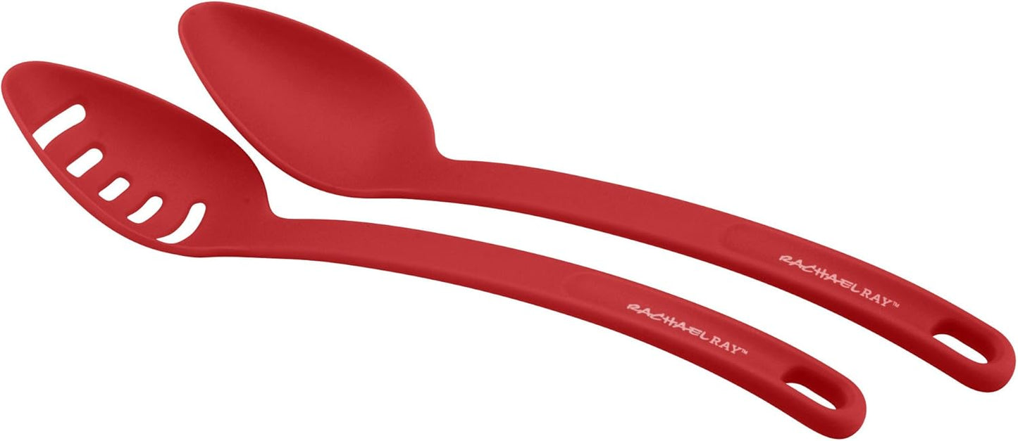 Rachael Ray 46408 Nylon Nonstick Set, Red, 6-Piece, Tools and Gadgets, One Size