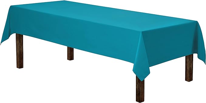 Gee Di Moda Rectangle Tablecloth - 60 x 102 Inch Caribbean Table Cloth for 6 Foot Rectangle Table - Heavy Duty Washable Fabric - for 6 Ft Buffet Table, Holiday Party, Dinner, Wedding & Baby Shower