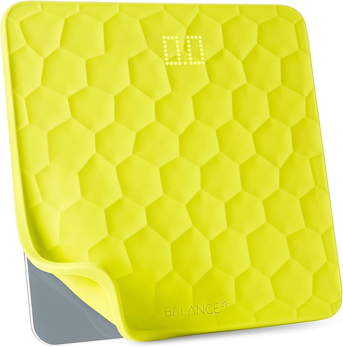 Greater Goods Colorful Designer Bathroom Scale: Non-Slip Silicone Cover, Hidden LED Display, Spot-On Precision, 400 lb Capacity